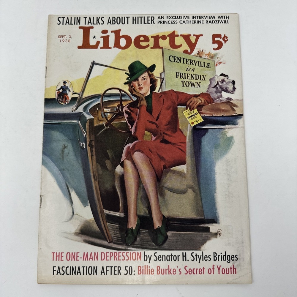Vintage Liberty Magazine Sept 3 1938 Stalin Talks About Hitler Interview